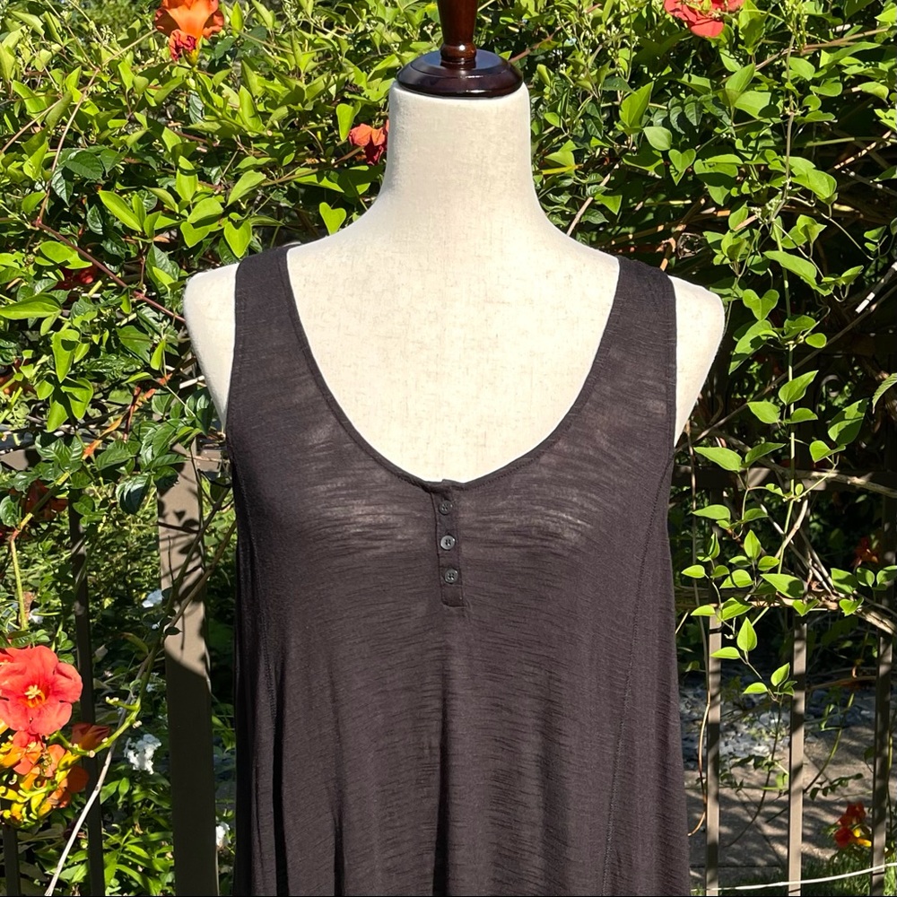 Aeropostale Sexy Crochet Back Long Henley Tank Top - Picture 2 of 16